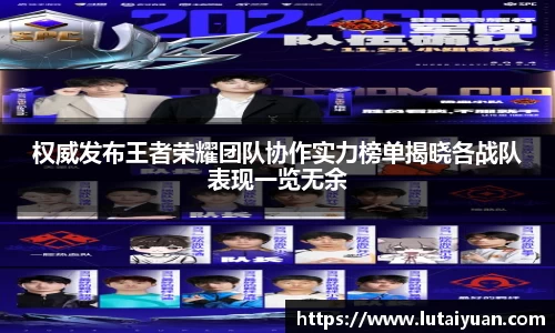 权威发布王者荣耀团队协作实力榜单揭晓各战队表现一览无余
