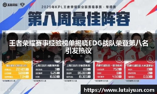 王者荣耀赛事经验榜单揭晓EDG战队荣登第八名引发热议